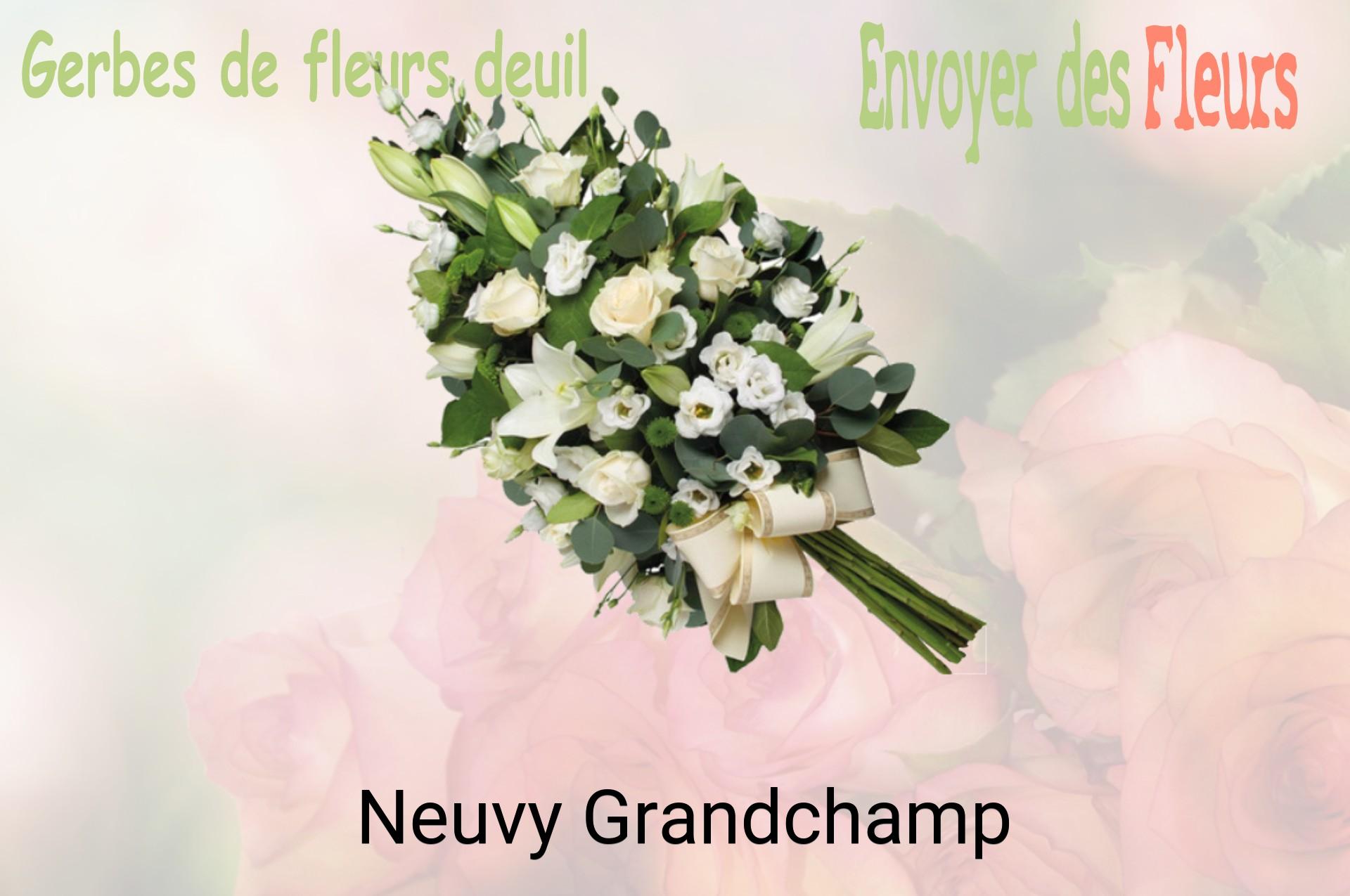 Gerbe de fleurs de deuil livrée à Neuvy-Grandchamp
